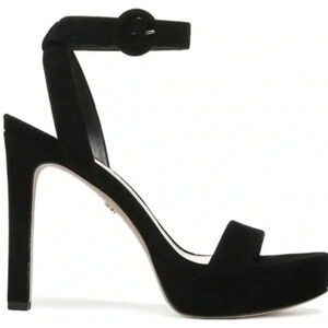 Veronica Beard Darcelle Ankle Strap Stiletto Sandal Suede‎ Platform Size 9.5 EUC
